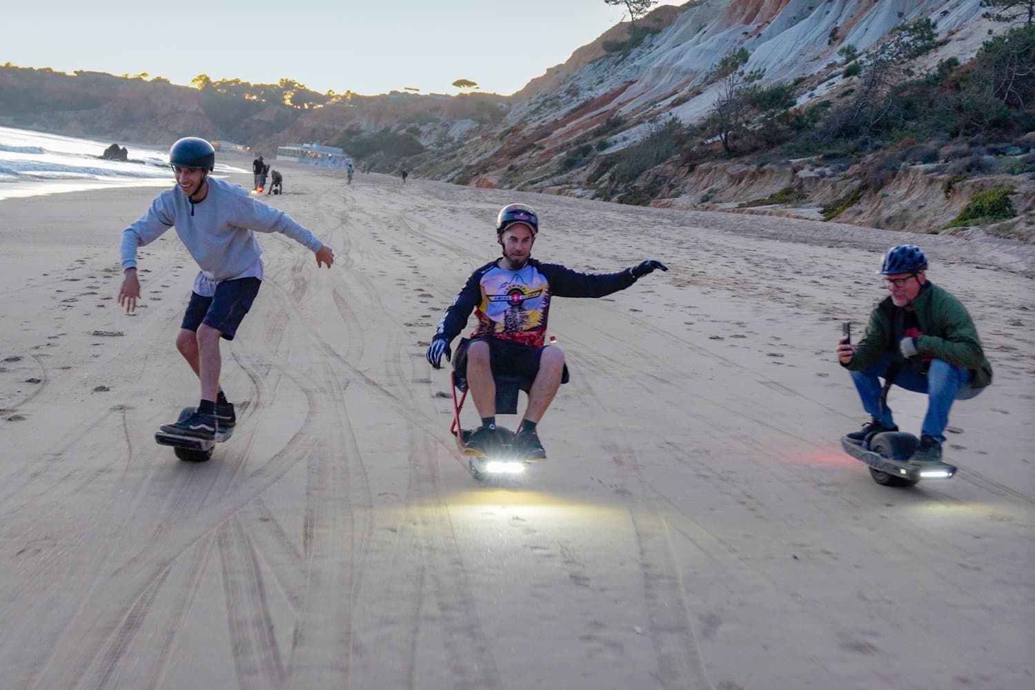 Sunset beach ride at Falésia