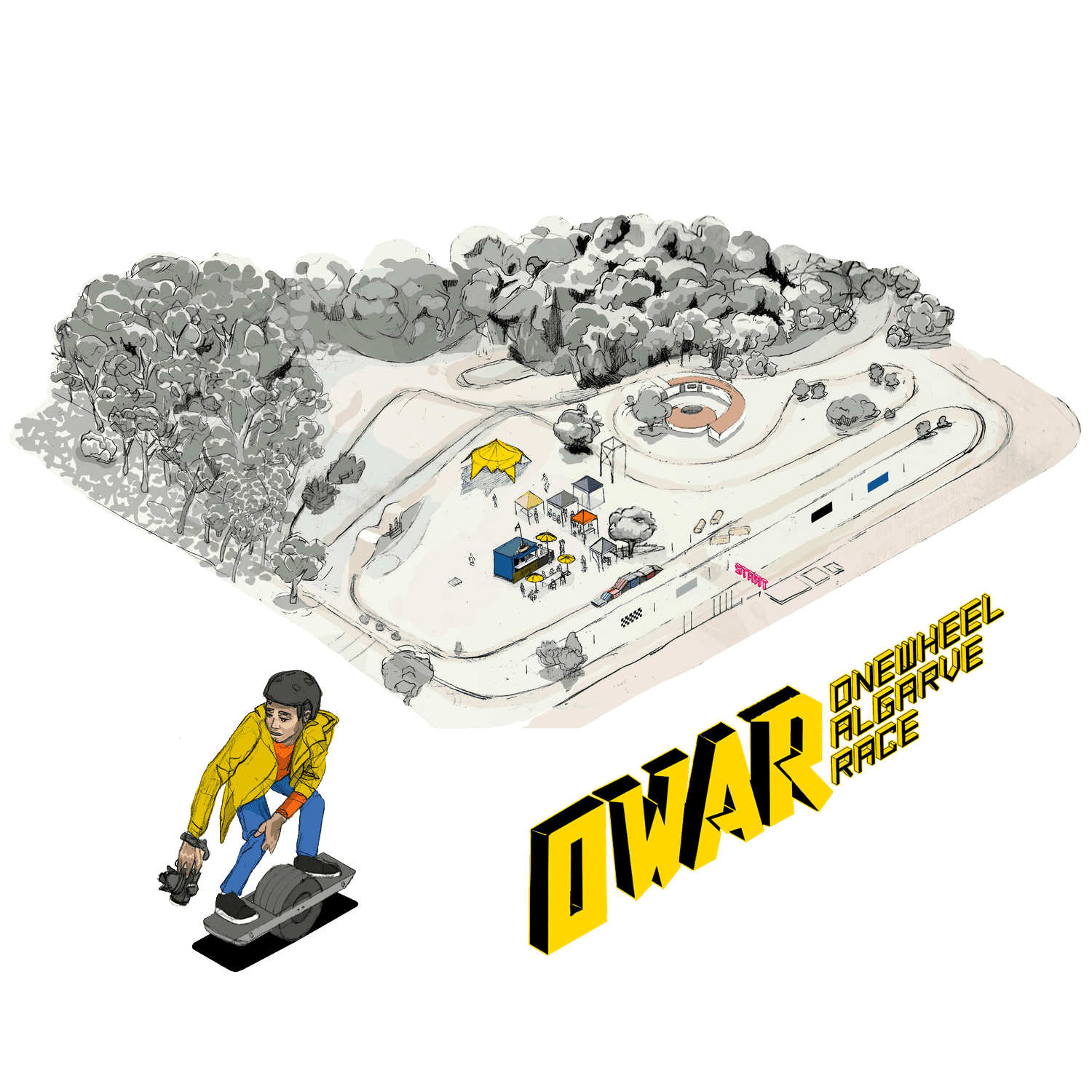 OWARace 2026 — the Onewheel Algarve Race track